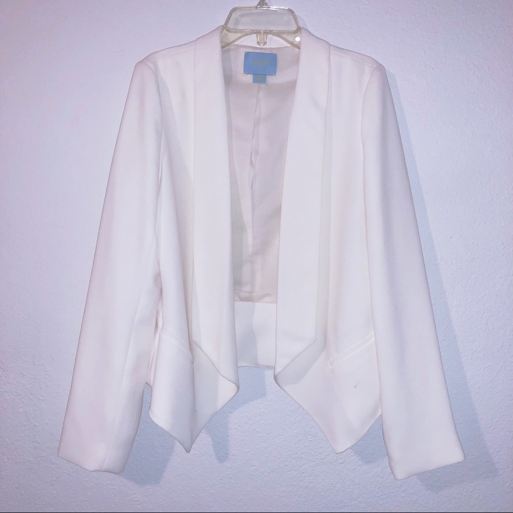 CeCe Ivory Open Front Blazer